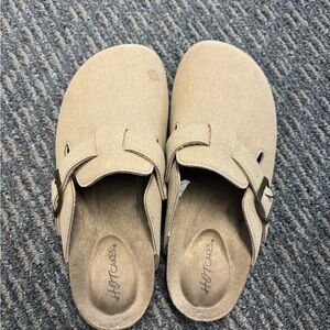 Hotcakes Tan Slip-On Clogs